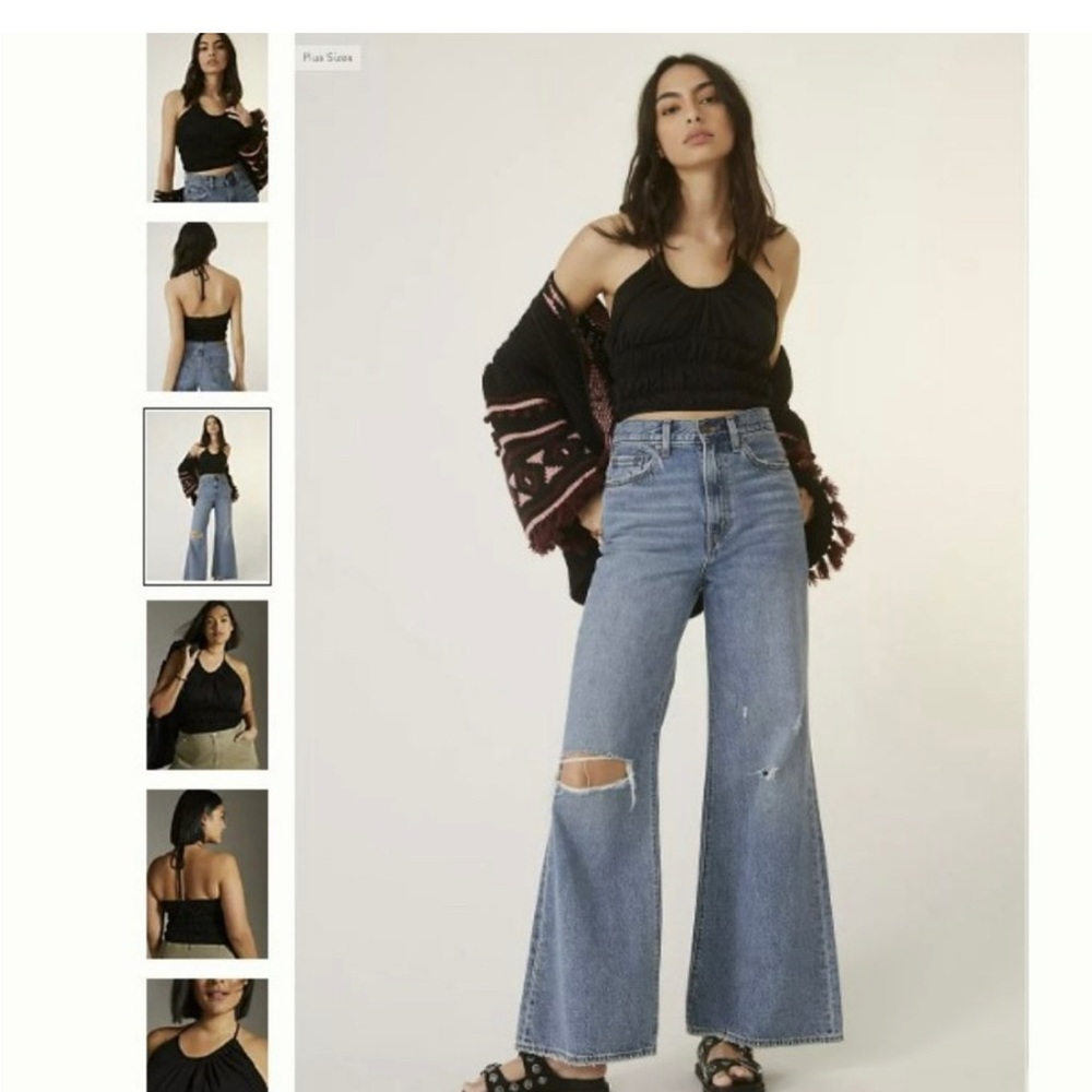 RUCHED HALTER TANK